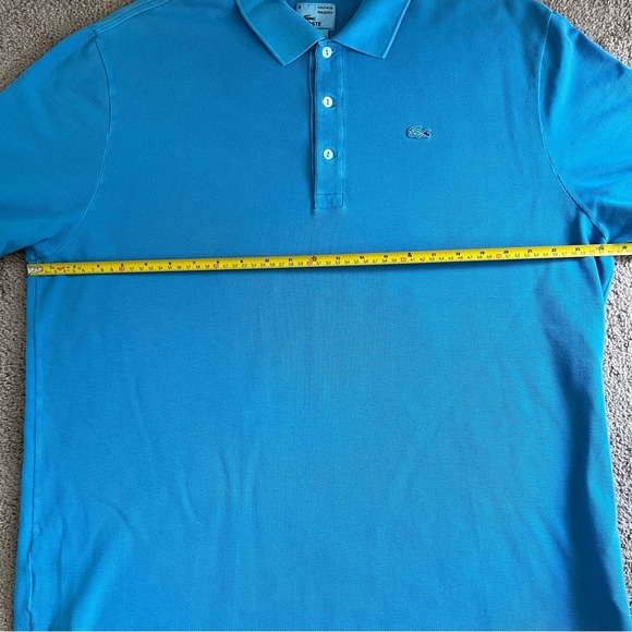 Lacoste Blue Vintage Washed Polo Shirt Mens Sz EU 8 US XXL - Picture 13 of 15